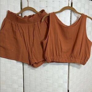 Rust Color Two-Piece Set